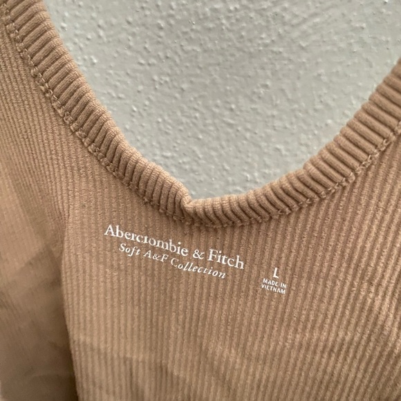 Abercrombie & Fitch Brown Seamless Ribbed Soft Collection Bodysuit Size Large - Picture 3 of 6